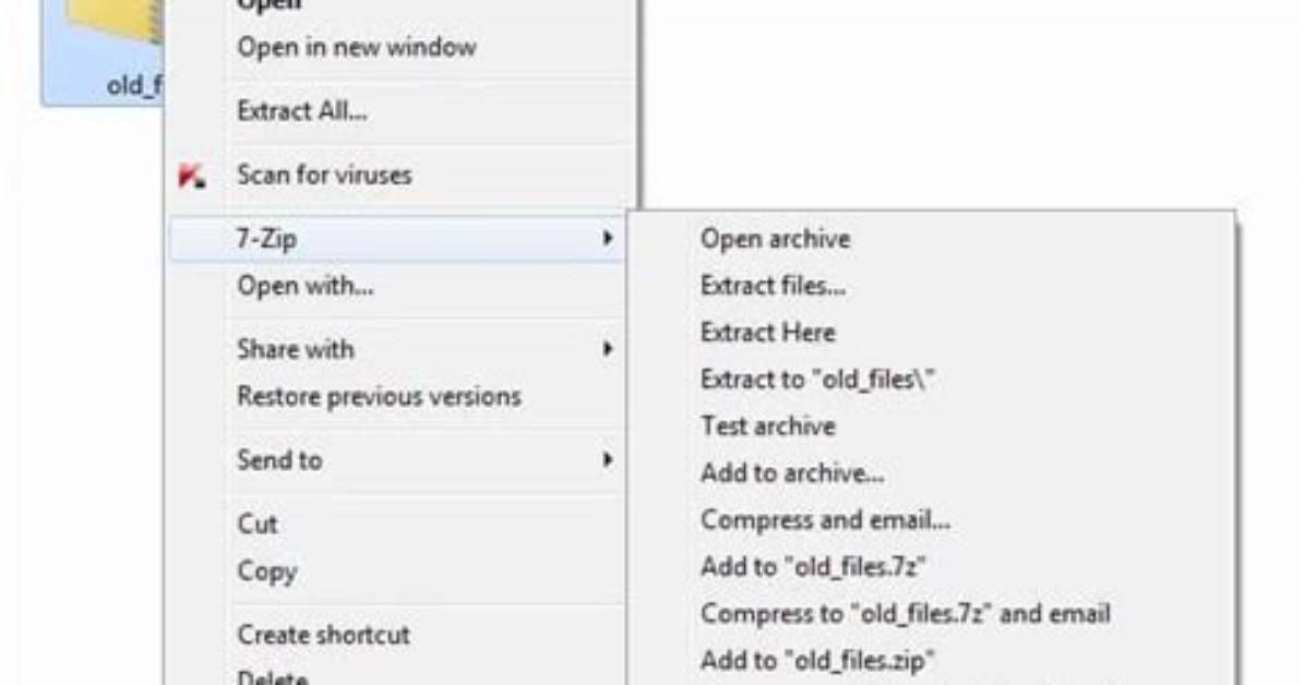 Missing Explorer Menu Options for 7-Zip