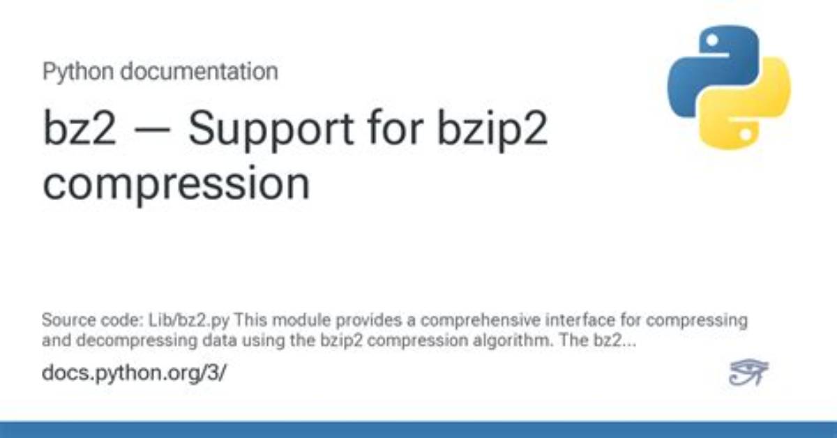 Missing Python Bz2 Module