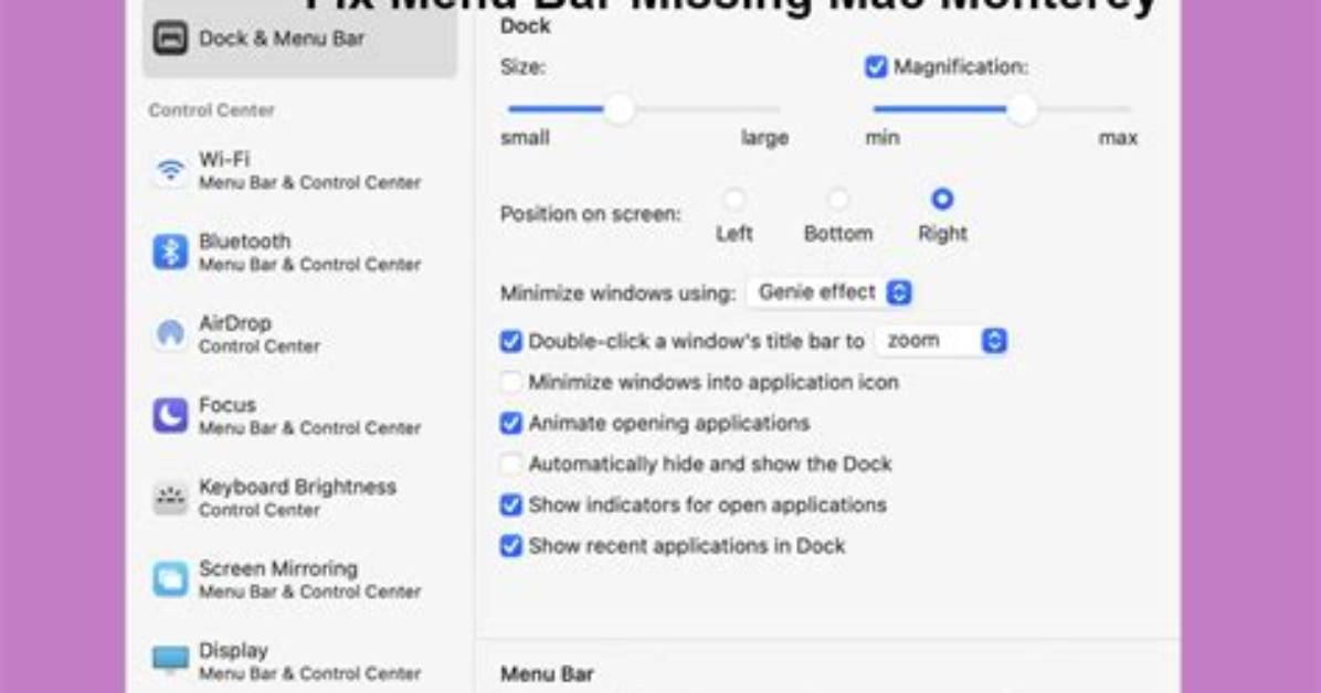 Missing Terminal, Menu Bar and Other Things [Duplicate]
