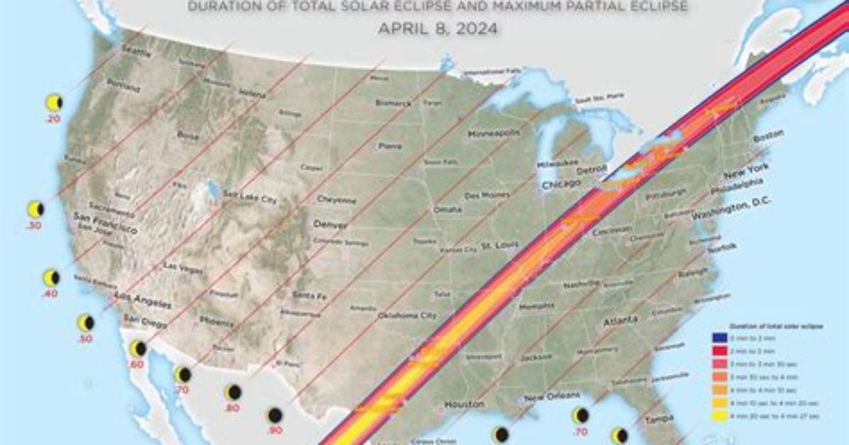 Missing Totality? April 8 Partial Solar Eclipse Times and Magnitudes Across the United States