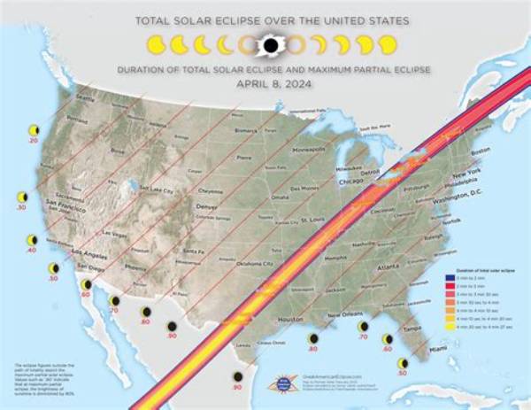 Missing Totality? April 8 Partial Solar Eclipse Times and Magnitudes Across the United States