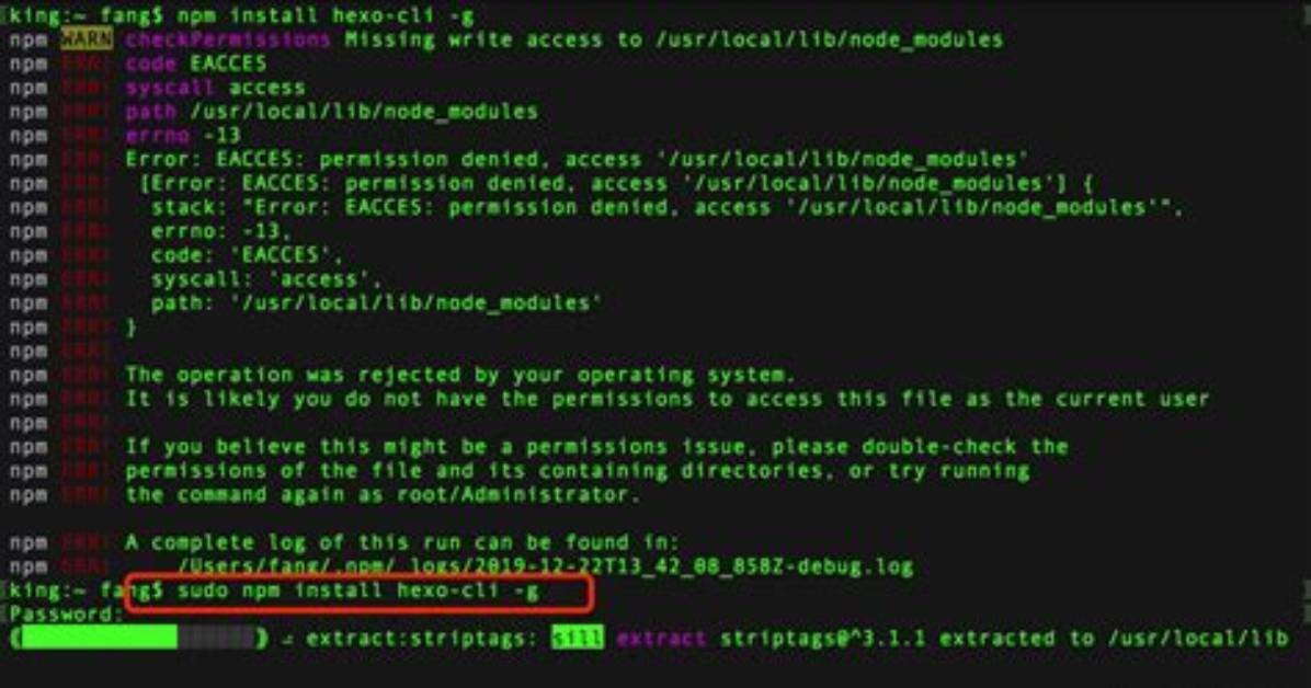 Missing Write Access in Mac to /Usr/Local/Lib/Node_Modules
