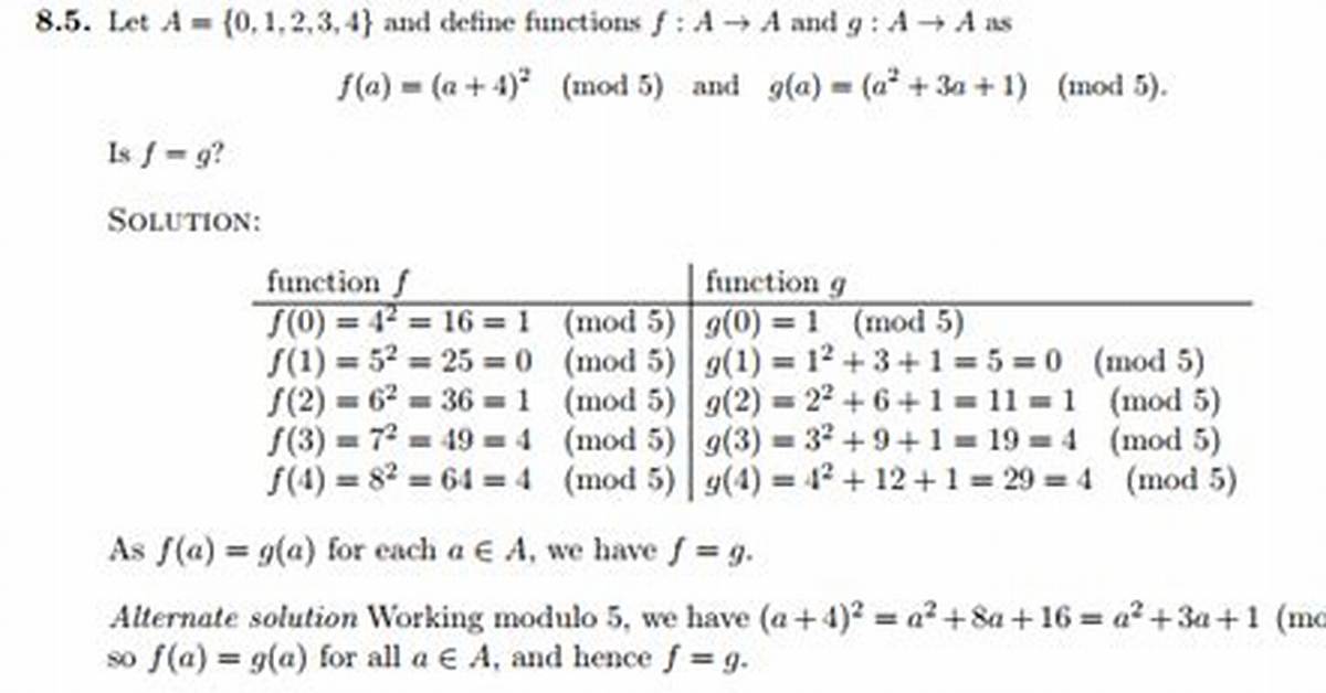Mods in Discrete Math