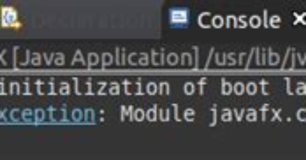 Module Not Found: Javafx. Controls