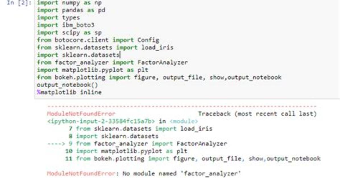 Modulenotfounderror: No Module Named 'Factor_Analyzer' - Python Notebook [Closed]
