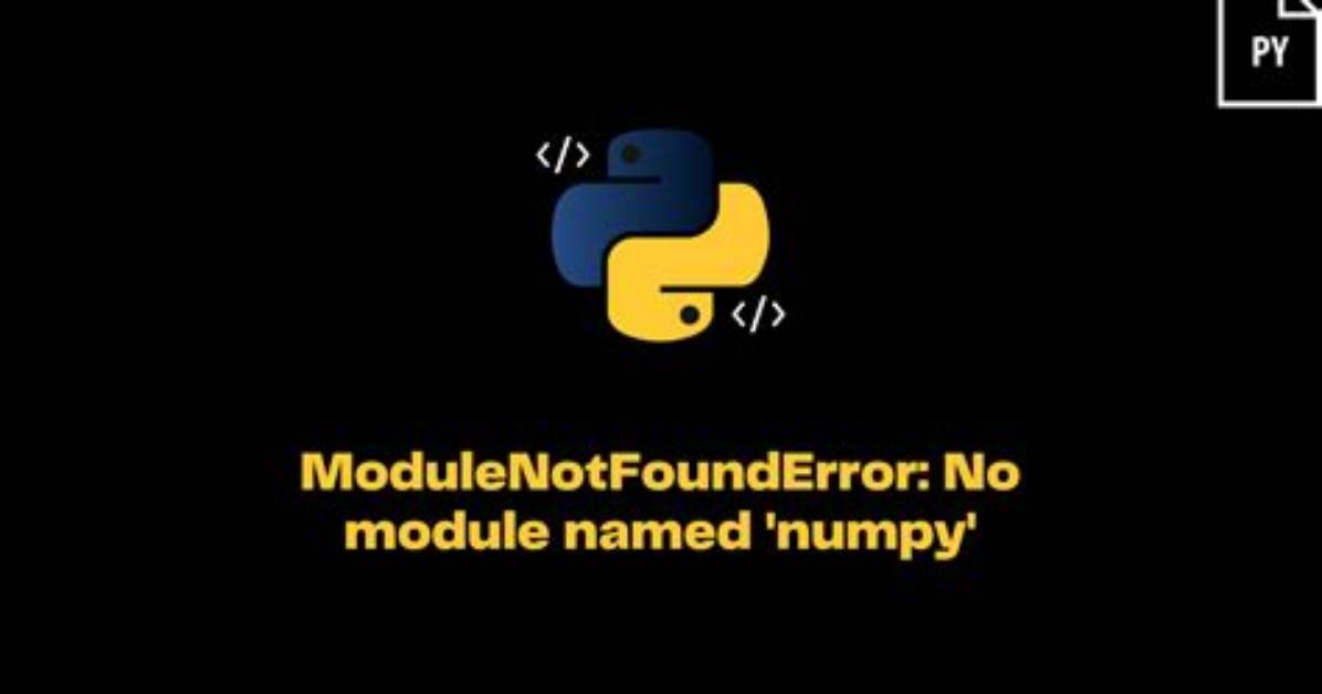 Modulenotfounderror: No Module Named 'Numpy. Random. _Pickle'