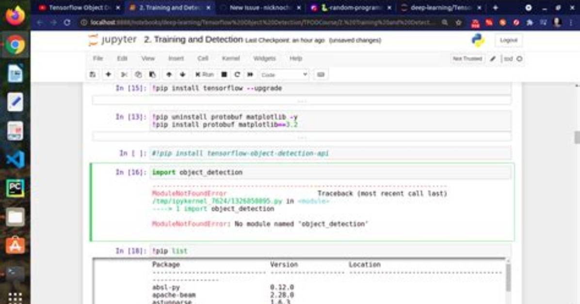 Modulenotfounderror: No Module Named 'Object_Detection'