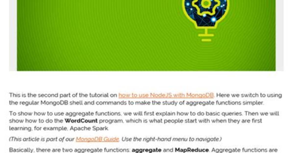Mongodb Aggregate Functions Explained