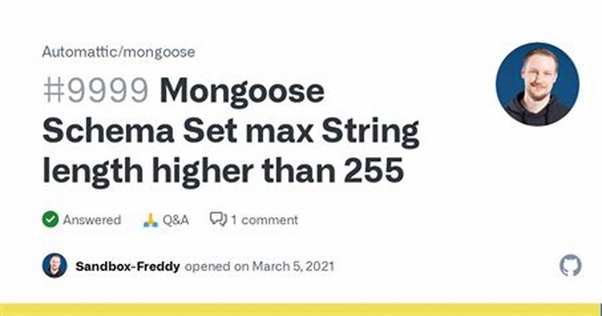 Mongoose Schema Set Max Length for a String [Duplicate]
