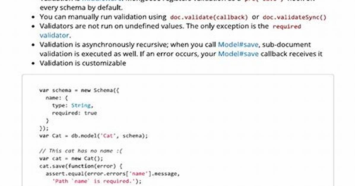 Mongoose - Validate Email Syntax