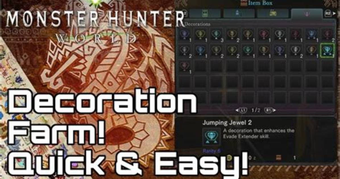 Monster Hunter World Iceborne Decoration Farming Guide