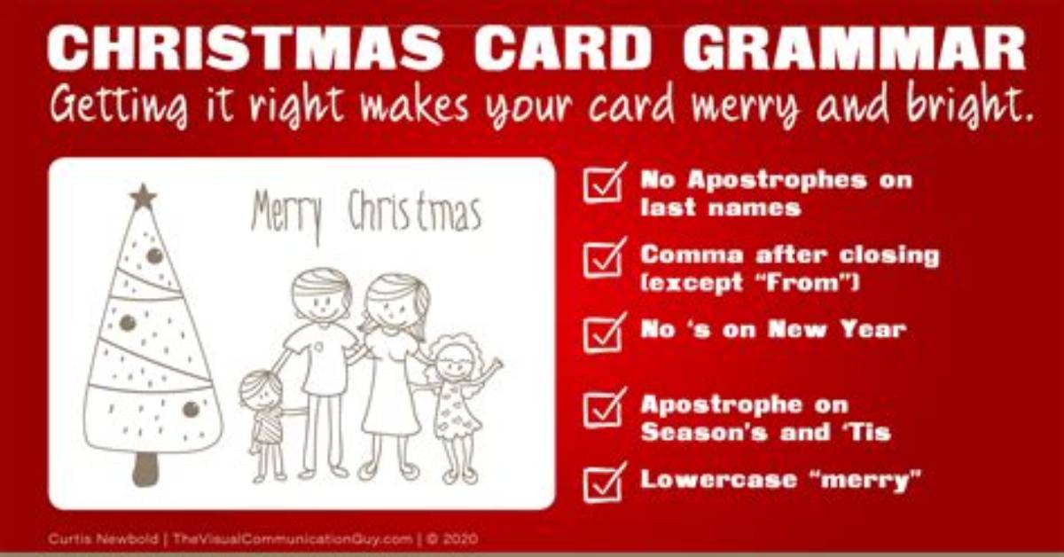 Most Common Grammar Mistakes - Christmas Cards