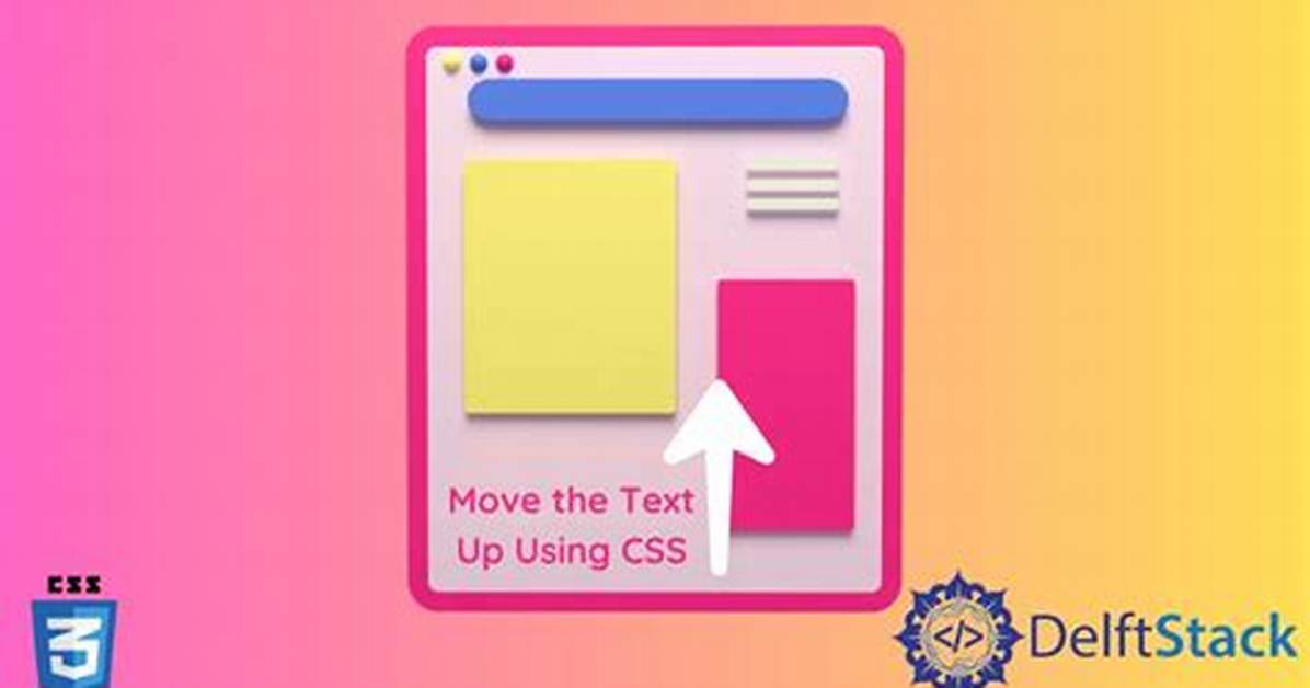 Move Text up with Css