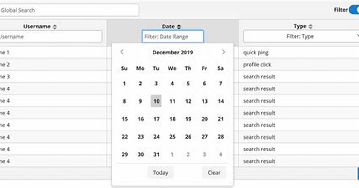 Mui Datatables Date Custom Filter