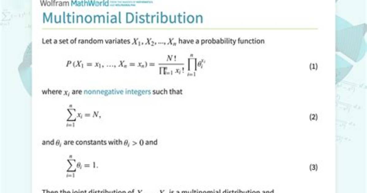 Multinomial Distribution Calculator