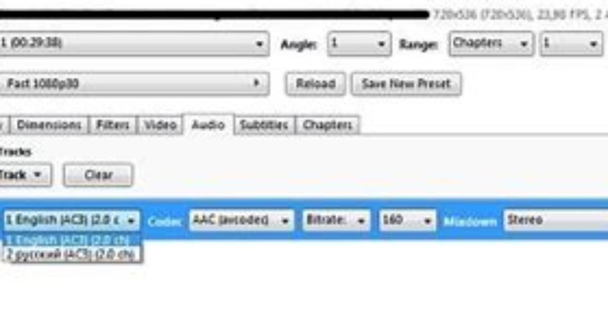 Multiple Audio Tracks with Handbrake