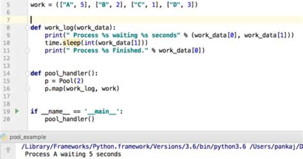Multiprocessing Pool with a for Loop