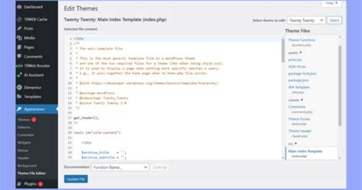 My Wordpress Index. Php Require Strange Txt