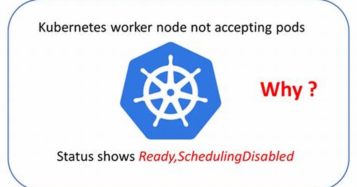 My Worker Node Status Is Ready, Schedulingdisabled