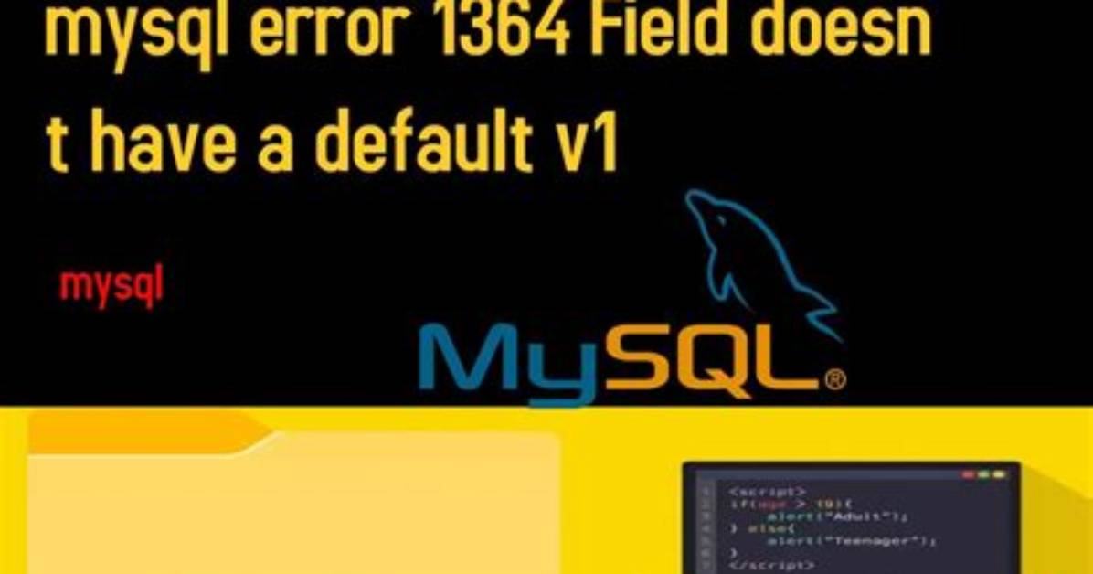 Mysql Error 1364 Field Doesn't Have a Default Values