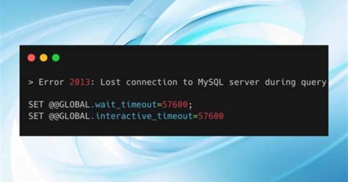 Mysql Error: Not Connected