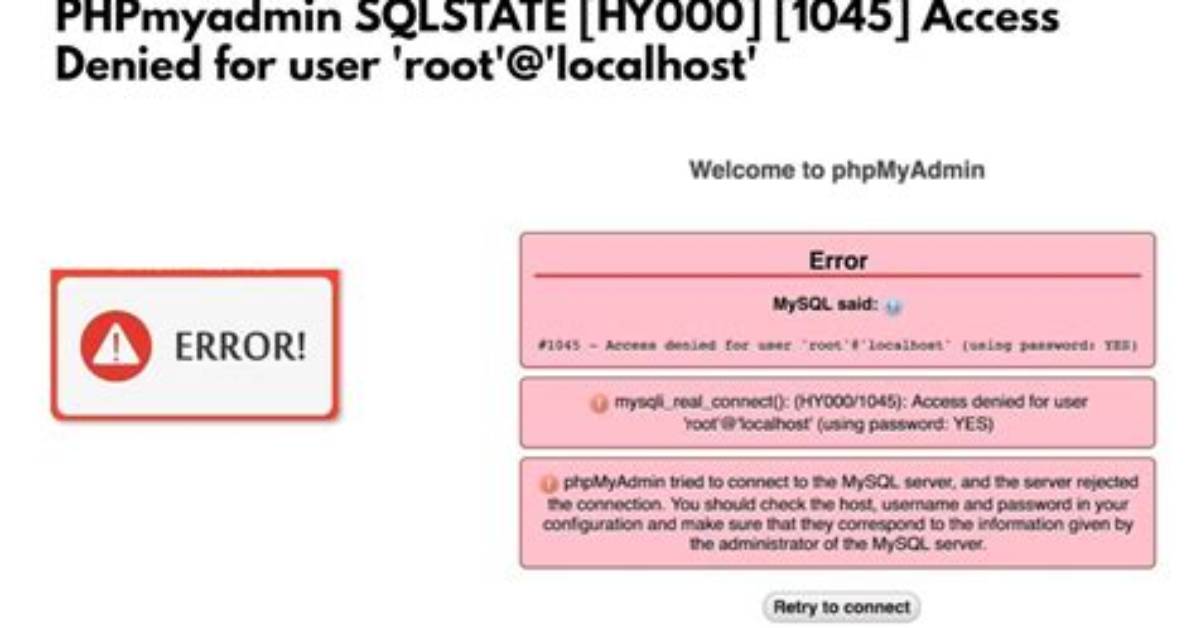 Mysql Error Sqlstate[Hy000] [1045] Access Denied for User. While Installing Drupal 7 in Localhost