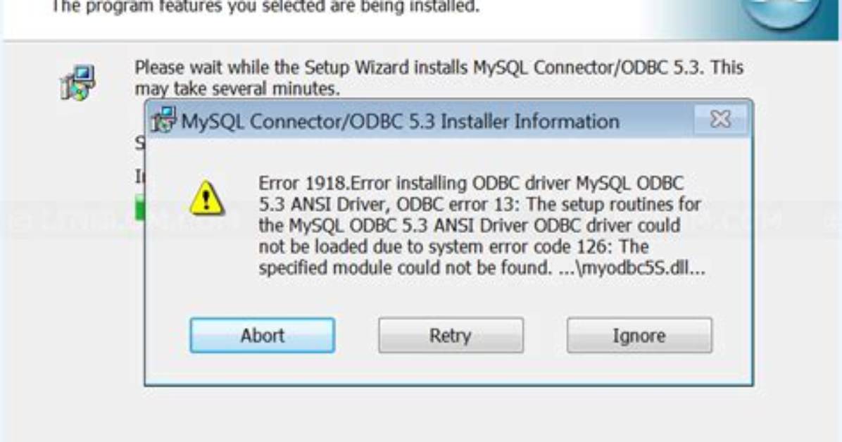 Mysql Odbc Driver Installation Error
