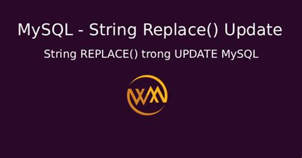 Mysql String Replace