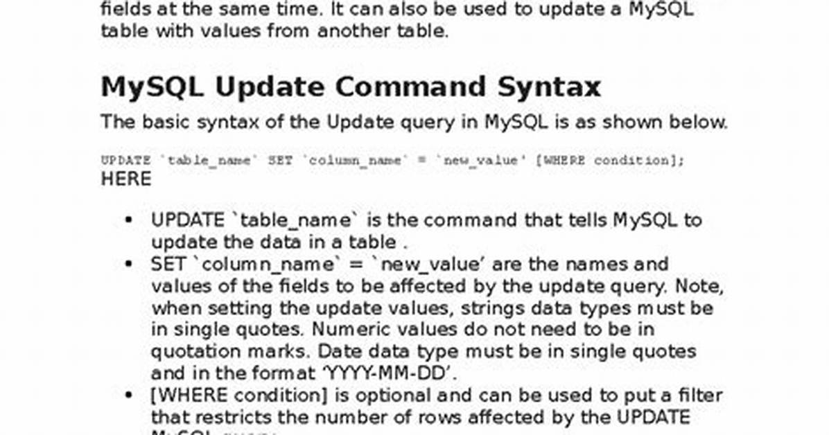 Mysql - Update Query Based on Select Query