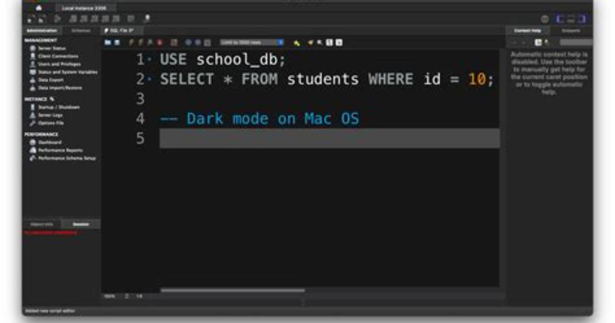 Mysql Workbench Dark Theme
