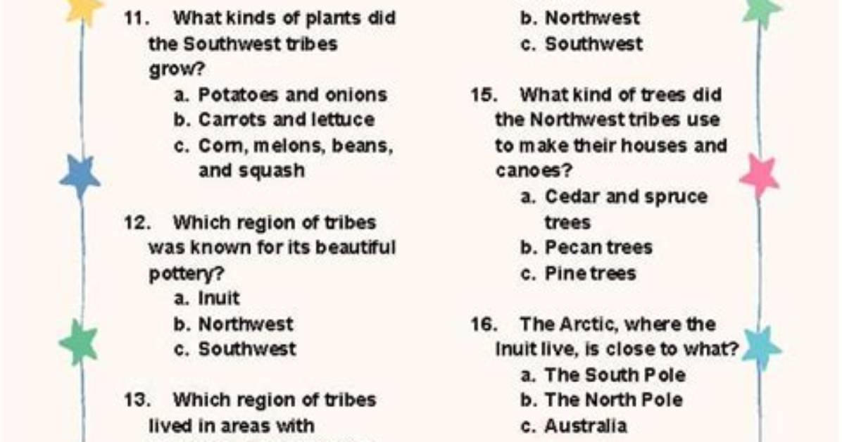 Native American Tribes Quiz