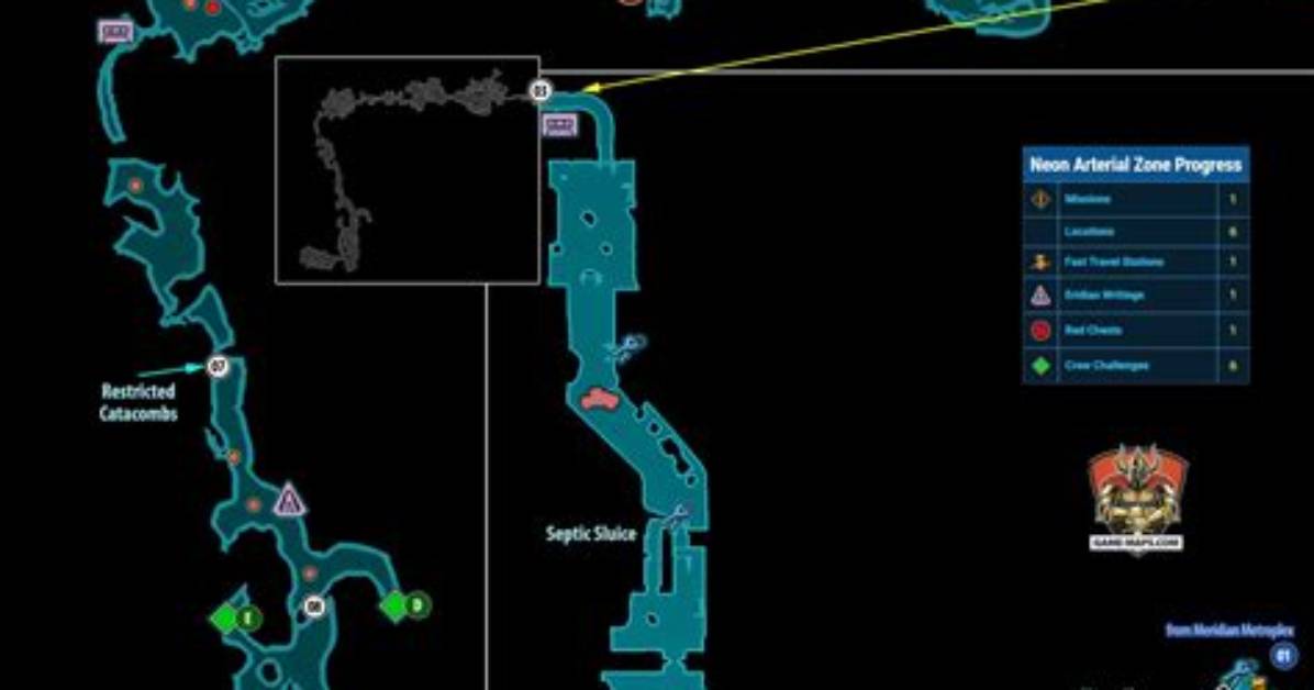 Neon Arterial Map for Borderlands 3