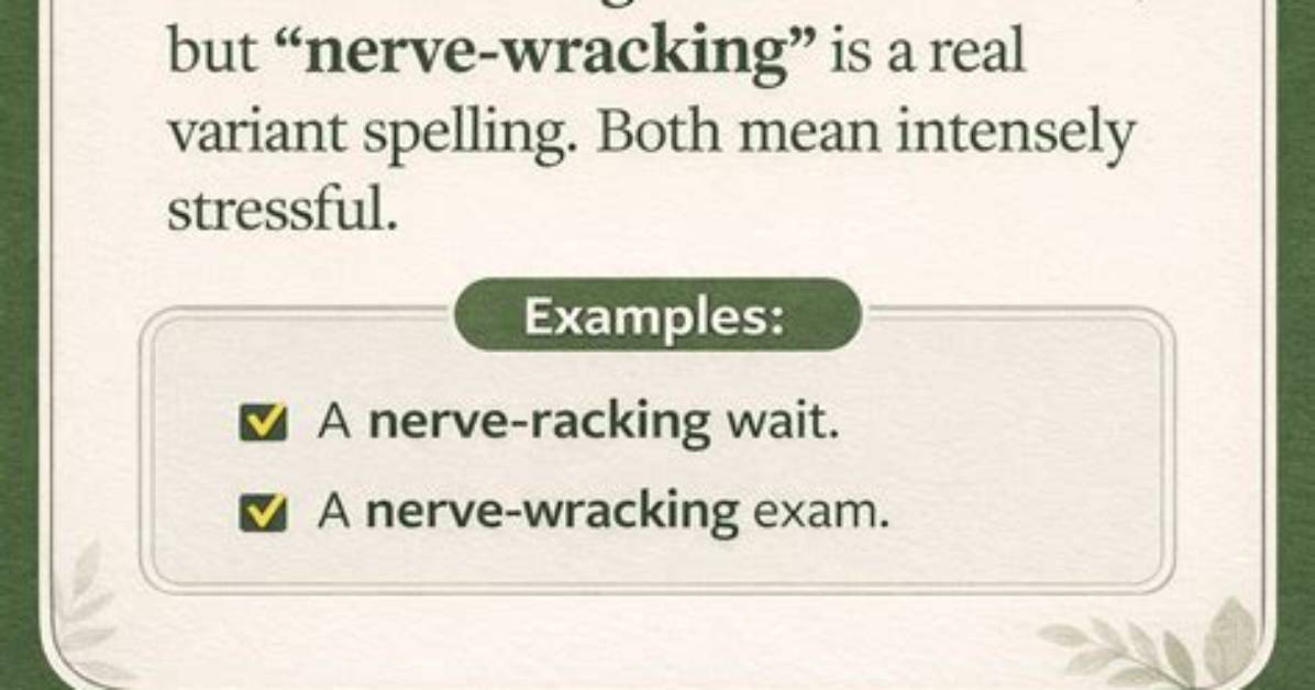 Nerve Wracking - How to Discuss