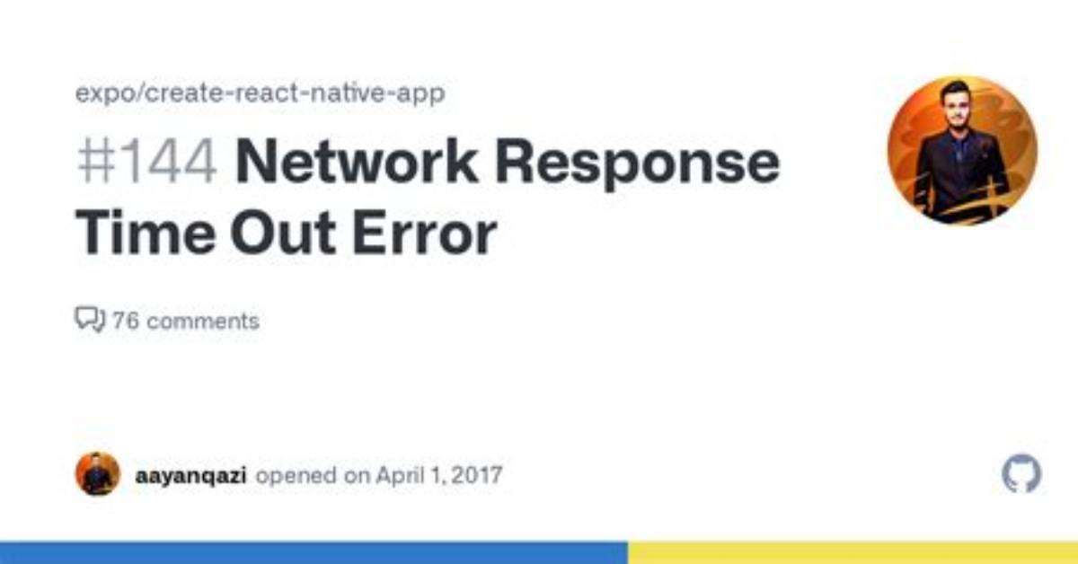 Network Response Time out Error (Create-React-Native-App) (Expo)
