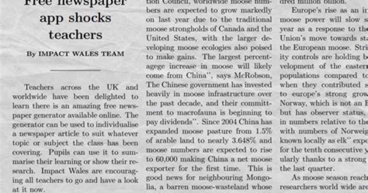 Newspaper Generator