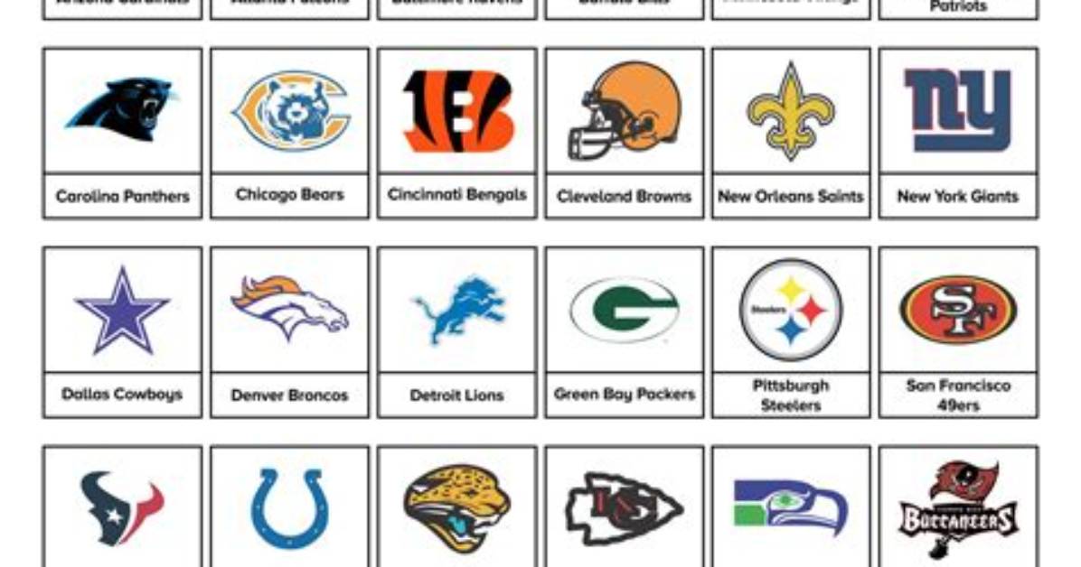 Nfl Team Logos — Printable Worksheet