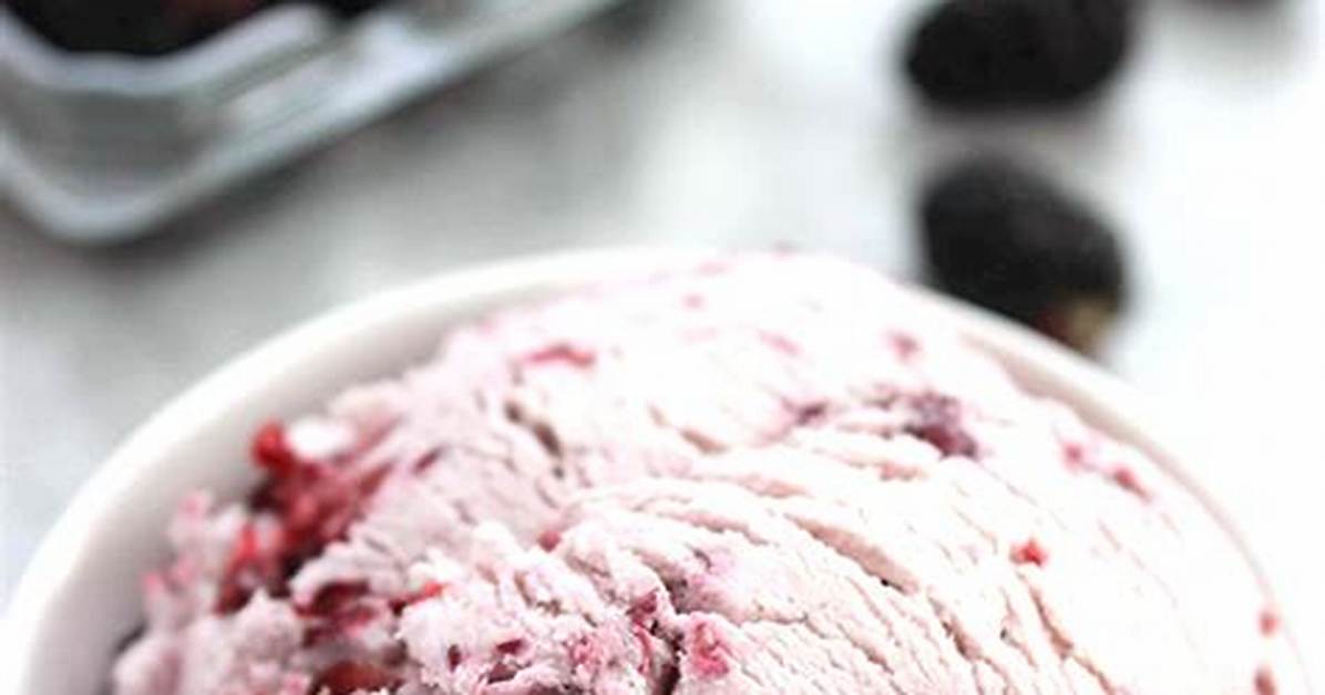 No Churn Blackberry Ice Cream