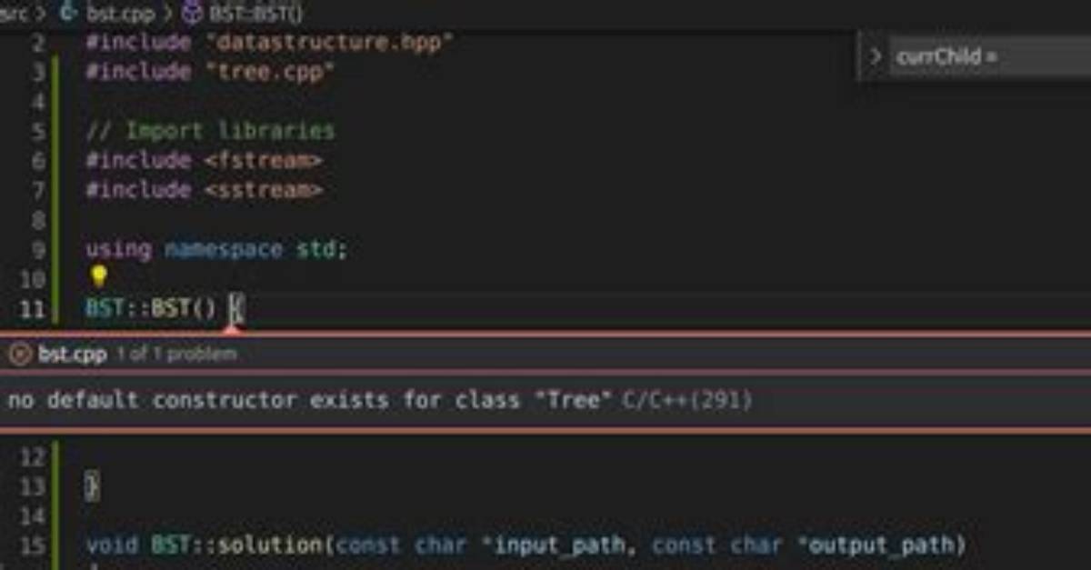 No Default Constructor Exists for Class