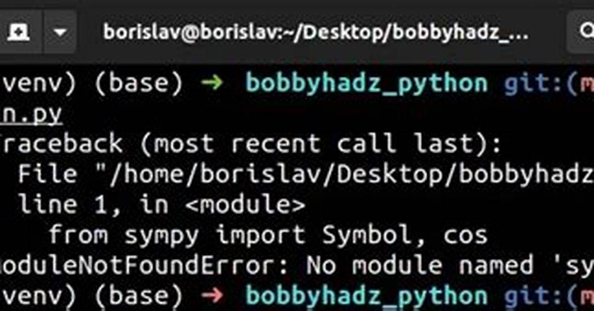 No Module Named Sympy