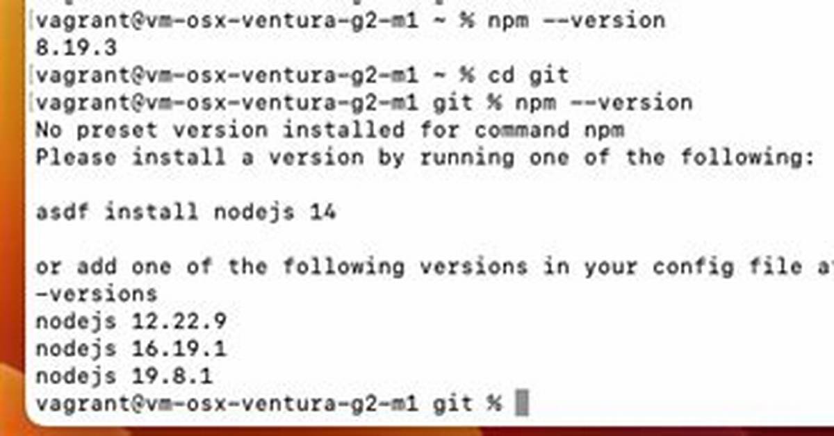 No Preset Version Installed for Command Yarn