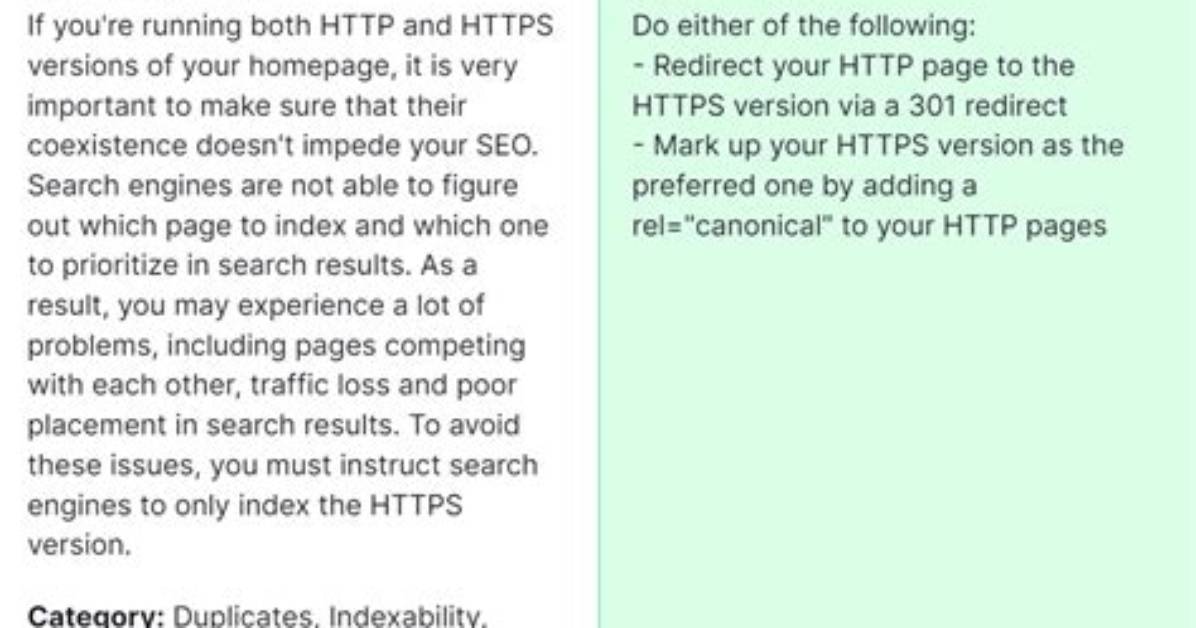 No Redirect or Canonical to Https Homepage from Http Version