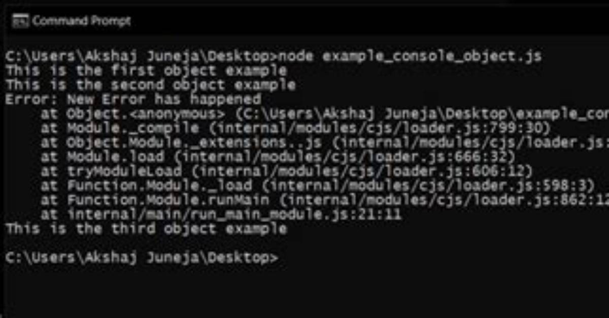 Node. Js Console. Log() Not Logging Anything