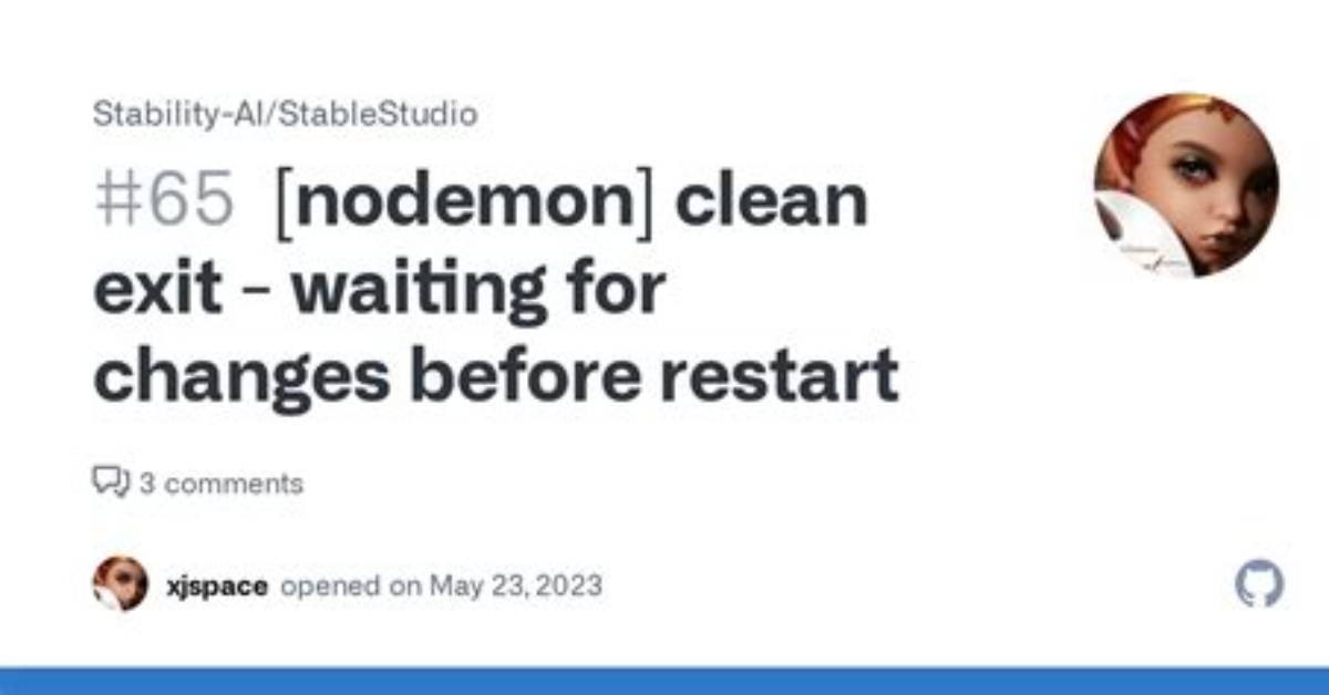 Nodemon - "Clean Exit - Waiting for Changes Before Restart" During Setup