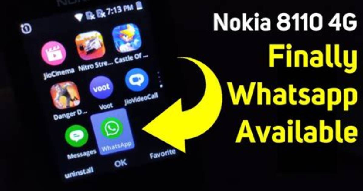 Nokia 8110 4G Update to Add Whatsapp Support