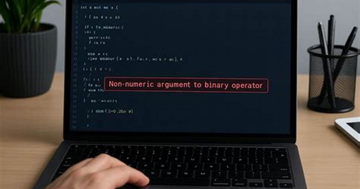 Non-Numeric Argument to Binary Operator [Closed]