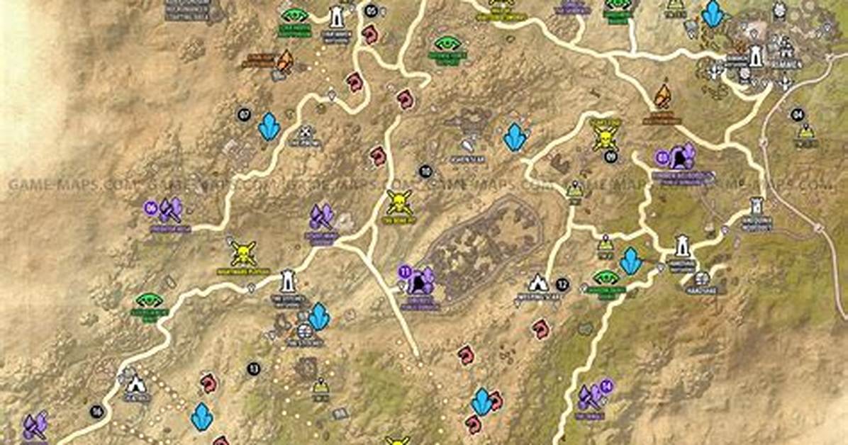 Northern Elsweyr Map - the Elder Scrolls Online (Eso)