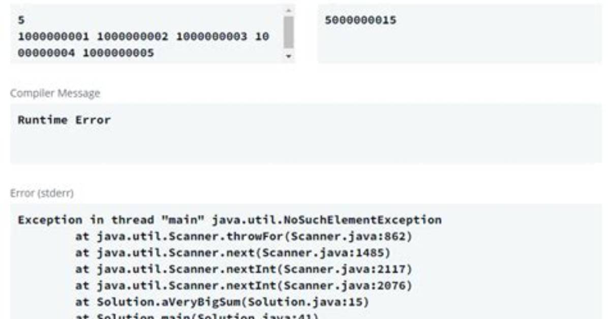 Nosuchelementexception with Java. Util. Scanner