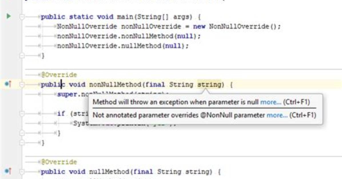 Not Annotated Parameter Overrides @? ?? Parameter