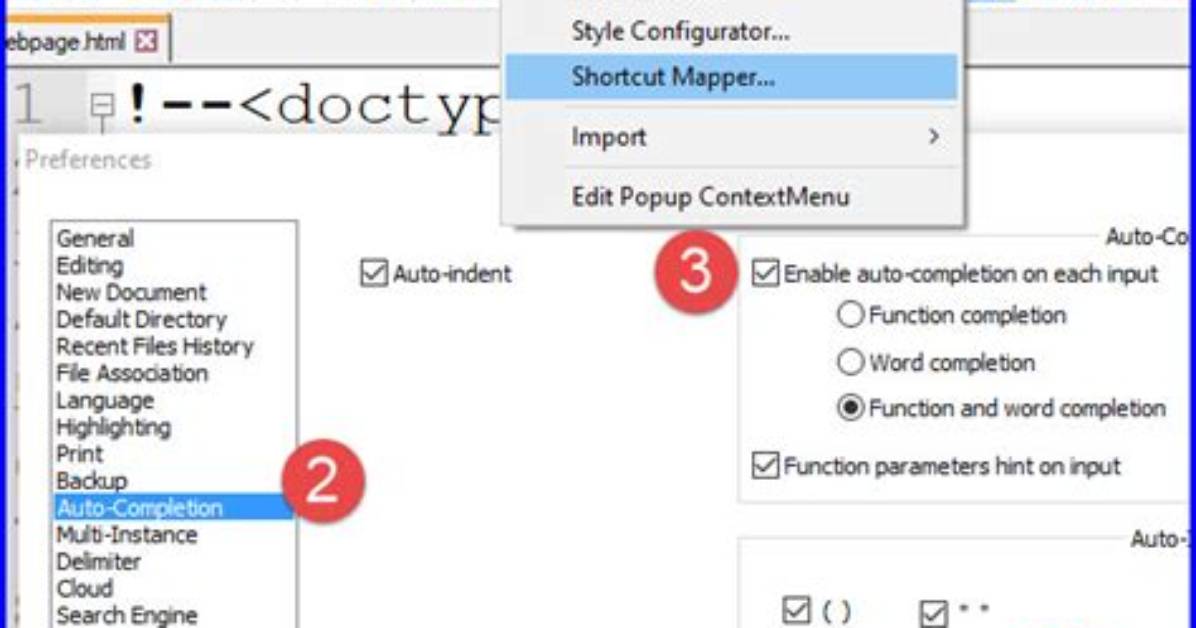 Notepad++ Auto Completion Does Not Work