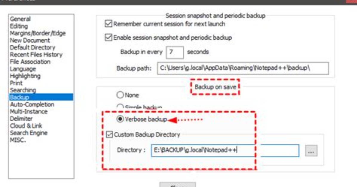Notepad++ Cached Files Location